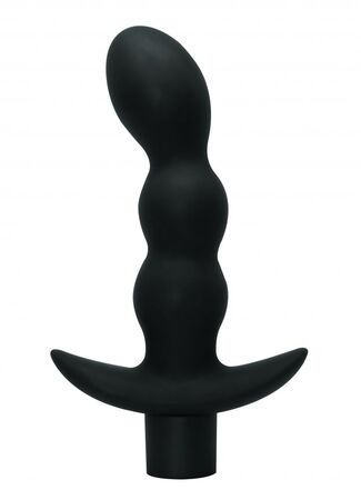 Чёрный анальный вибромассажёр Naughty - 14,5 см.